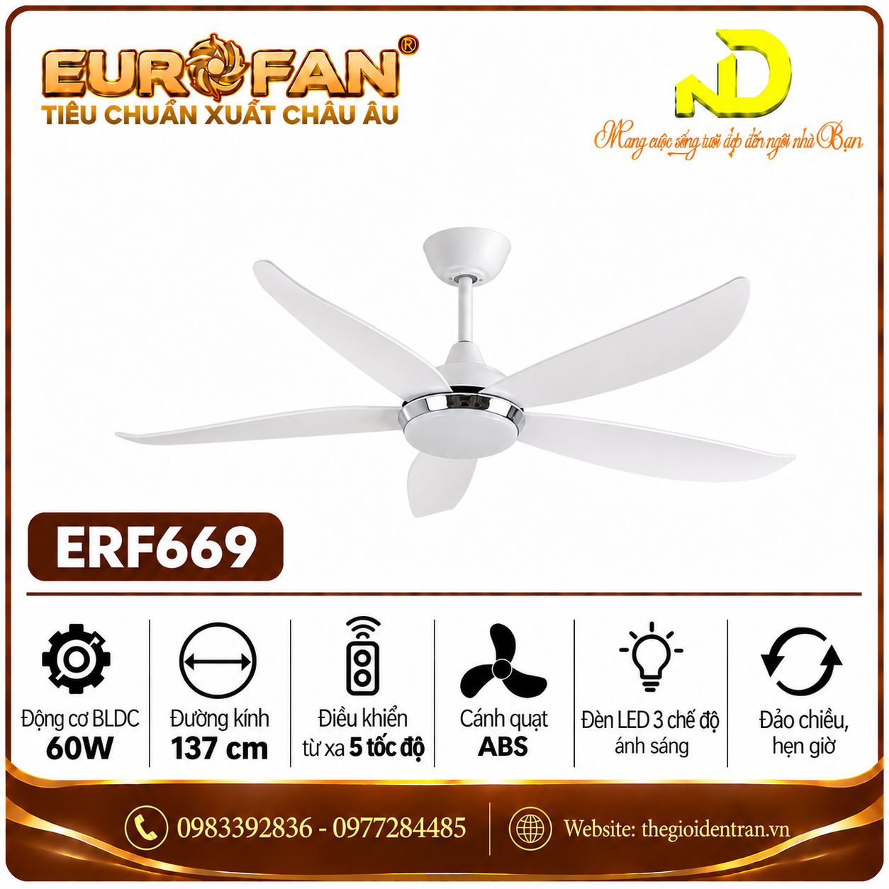 Quạt trần Eurofan ERF669